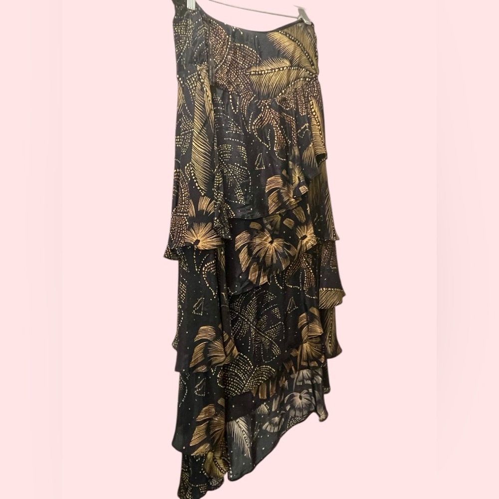 Farm Rio Golden Foliage Skirt, L